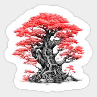 red and black Tree Sticker